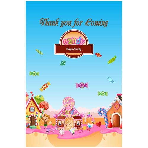 Candyland Theme Thank You Card